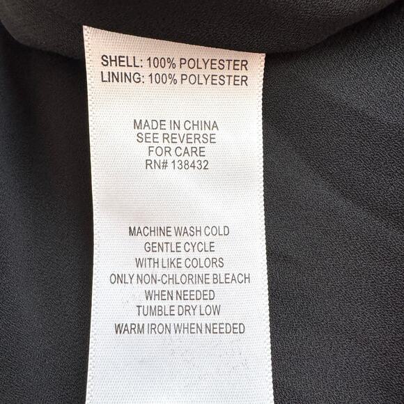 Modcloth Womens Bali Breeze Wrap Dress Size 2X Floral Retro Flowy Chiffon Black - Picture 9 of 9